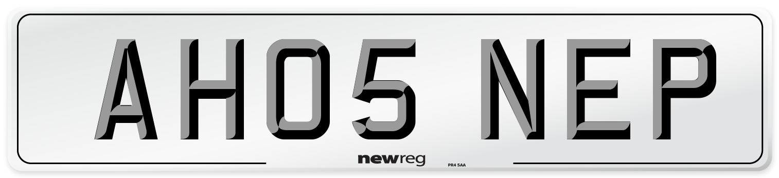 AH05 NEP Number Plate from New Reg